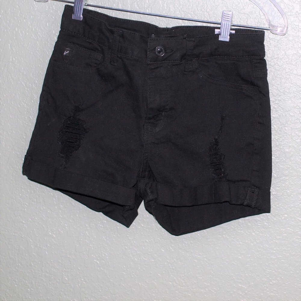 Kancan Black Distress Shorts Women's